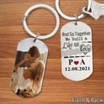 And So Together We built a Life we love Couple Keychain, Custom Photo Keychain for Wedding Anniversary