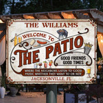 Personalized Patio Decor, BBQ & Grilling, Welcome to Our Patio Vintage Metal Signs, Outdoor Decor Sign