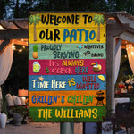 Personalized Summer Decor for Patio Decor, Grillin' & Chillin' Vintage Metal Signs for Drinking Place