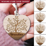 Personalized Grandma Keychain, Grandma Tree With Grandkids Cute Flat Acrylic Keychain for Mother's Day