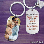 Customized Mother and Son Keychain, The love between Mother and Son is forever, Mothers Day Keychain