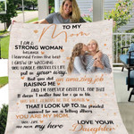 Personalized Mom Blanket from Daughter, You're my hero Throw Blanket for Mother
