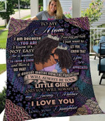 Customized Black Mother and Daughter Blanket, African America Blanket for Mom Throw Blanket