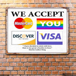 Personalized LGBT Sign, We Accept You Pride fort LGBT Month Vintage Metal Sign