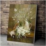 Vintage painting, Baby flower, Just have faith - Jesus Painting , Jesus Canvas Prints Wall Art