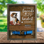 My Hardest Goodbye Picture Frame, Pet Memorial Picture Frame, Loss Of Dog Gifts