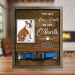 Pawprints In Heaven Frame, Pawprints Memorial Pet Tag Frame, Pawprints Left By You