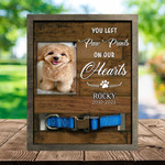 You Left Paw Prints On My Heart Printed Photo Loss Of Pet, Gifts For Loss Of Dog