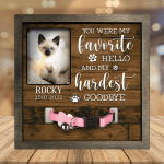 A Siamese Pet Picture Frames Memorial Cat hardest to say goodbye Cat Lover Gift, Memorial Gifts