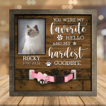 A Birman Pet Picture Frames Memorial Cat my hardest goodbye Cat Lover Gift, Memorial Gifts