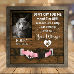 A Russian Blue Pet Picture Frames Memorial Cat I can run like a Kitty Cat Lover Gift, Memorial Gifts