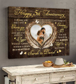 5 year anniversary gift for Wife, Custom Photo Couple Wall Art Canvas for Husband & Wife