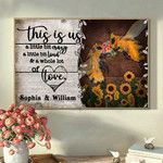 Personalized Bees Couple, This is us a whole lot of love Canvas Wall Art for Husband and Wife