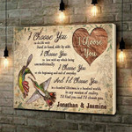 Hummingbird Couple Canvas, I Choose you Wall Art, You are my love Story Canvas Wall Art