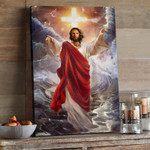 Jesus Painting, Jesus walks on water, Jesus Canvas Prints, Christian Wall Art for Home Decor