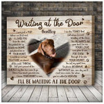 Personalized Memorial Dog, Custom Photo Dog Canvas, Waiting at the Door Wall Art for Memorial's day