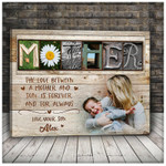Mom and Son, Mothers Day gifts from Son, The love between Mom and Son is Forever Canvas Prints, Bedroom Wall Art