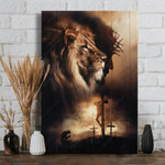 Lion of Judah, Praying for Jesus, Jesus Painting Canvas Prints for Living Room Wall Art