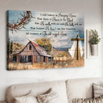 Old Barn Painting, The crown of Thorns, I still believe in amazing grace - Christian Wall Art for Farmhouse, Countryside Canvas
