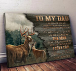 Customized Deer Hunting Canvas for Fathers day, Gift For Dad From Son Wall Art for Hunting Lovers