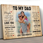 Personalized Gift For Dad From Daughter Vintage Canvas Home Decor for Father