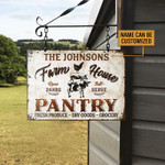 Personalized Farmhouse Pantry Sign, Self Serve Customized Vintage Metal Signs