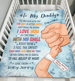 To My Daddy Colorful Blanket, First Fathers Day Blanket, New Dad Gift, New Father Gift, Baby Blanket