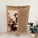 I Never Left You Blanket, Custom Photo Blanket, Grandma Blanket, Grandpa Blanket, Memorial Blanket