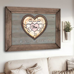 Customized Mom Heart Puzzle Wall Art, Mothers Day Gift from Daughter, Pieces of Heart Mothers Day Canvas
