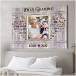Gift for New Grandma, First Mother’s Day Gift For Grandma Canvas Wall Art for First time Grandma