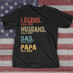 Personalized Legend Husband Daddy Papa T Shirt Established By Years