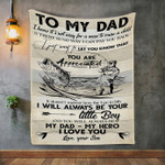 Fishing Blanket for Father's Day Gift, Gift from Son Daddy Throw Blanket, Sherpa Blanket for Dad