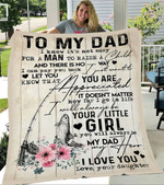 Father's Day Blanket for Dad Fishing Throw Blanket, Gift from Daughter