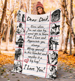 Personalized Daddy Welder Blanket Gift From Daughter & Son Throw Blanket for Father
