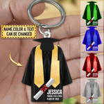 Personalized Graduation Keychain for Son , Graduate Keychain for Daughter Acrylic Flat Keychain from Dad & Mom