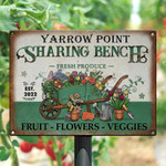 Personalized Sharing Bench Sign, Garden Sign, Custom Vintage Metal Sign for Garden