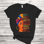 Black Queen Lady Curly Natural Afro African American Girl T Shirt, You Are Beautiful Black Women Tees