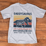 Retro Vintage Daddysaurus Like A Regular Daddy Shirt, Daddy Shirt With Kid's Names, Father's Day Gift For Papa