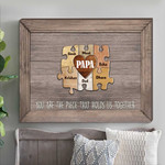 Personalized Puzzle Grandpa Canvas, Papa Puzzle Canvas, Gift from Grandkids for Father's Day