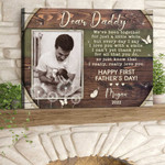 Father's day gift for first time Dad, New Dad Gift, New Daddy Gift, First Father Canvas for Him