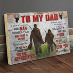 Custom Photo Hunting Father and Son Canvas, Gift for Father from Son Living Room Wall Art for Dad