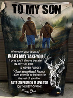 To My Dad Father And Son Hunting Partners For Life Fleece Blanket Sherpa Blanket