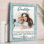 Dad Gifts from Daughter Personalized Wall Art, Fathers Day Gifts For Dad, Birthday Gift Dad Portrait From Photo Canvas Wall Art
