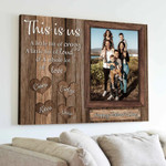 This is us A Whole lot of love Custom Family Canvas for Dad, Father's Day Gift for Husband