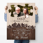 Fathers Day Gifts For Dad, Photo Gifts For Dad From Daughter Canvas Wall Art, Puzzle Dad Canvas