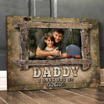 Fathers Day Gift for Husband, Father and Son Wall Art Canvas for Living Room