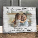 Fathers Day Gifts For Husband, Forever Your Little Girl Canvas, Daddy and Daughter Wall Art
