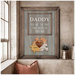 Personalized Puzzle Daddy Canvas for Father, Daddy you are the piece that hold us together Wall Art