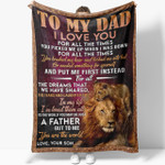 Blanket Gift ideas For Dad, Lion Blanket for Dad, Gift from Son Throw Blanket for Father's Day