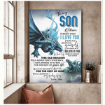 Dad Gift for Son Canvas, Never Forget I love You Wall Art Canvas for Son